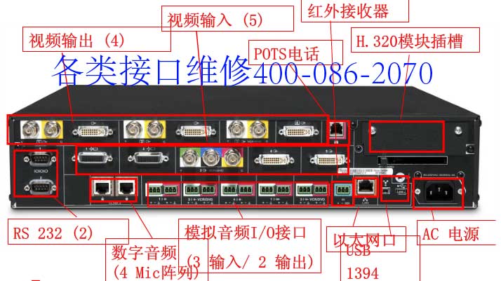 视频会议设备接口维修-网络接口RJ45接口维修